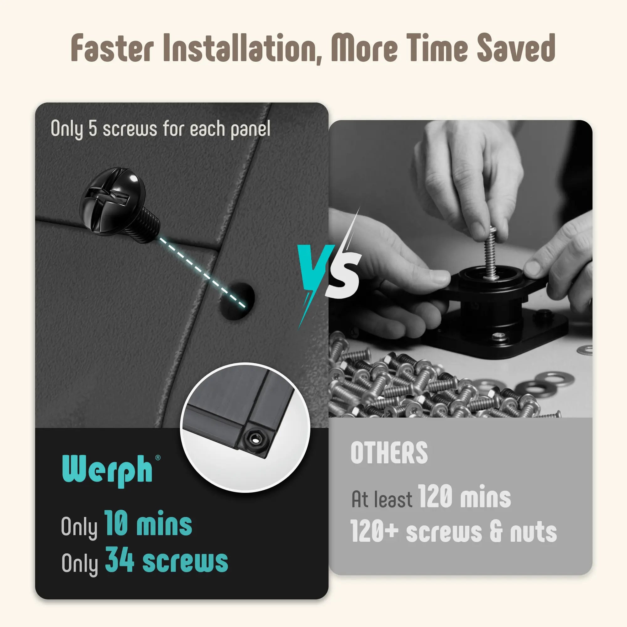 Werph 43 Gallon Dual Chamber Compost Tumbler - Fast Assembly