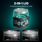 WERPH 17-Inch Compact Propane Gas Fire Pit, 58,000 BTU, Lightweight with Locking 2-in-1 Lid & Pumice Stones, Black