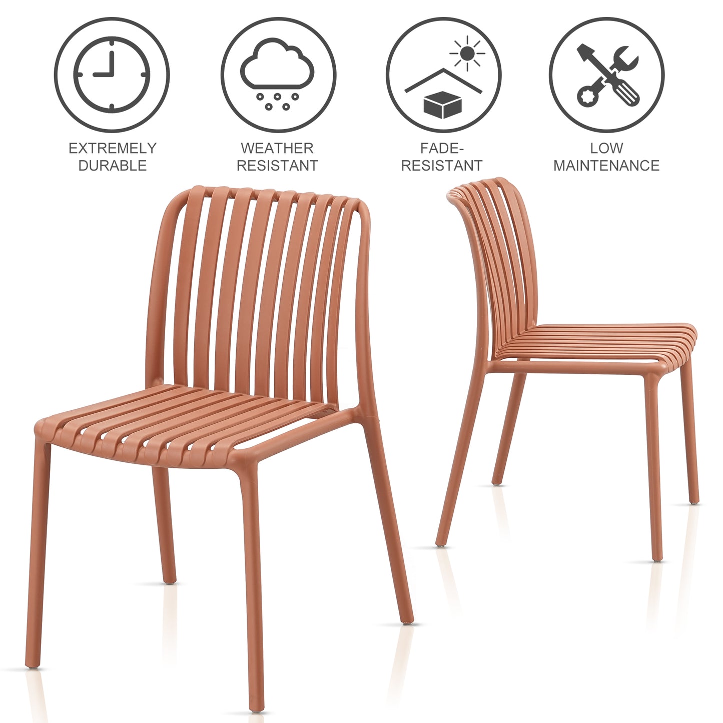 Werph Dining Chairs Kitchen Chairs, Dining Room Chairs for Table Stackable,Dining Chairs Set of 2