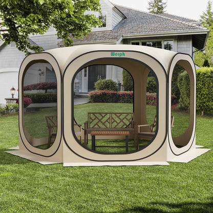 Werph Pop Up Canopy, Portable Canopy Tent with Mesh Mosquito Net, Screen House Room Camping Canopy Shade Tent