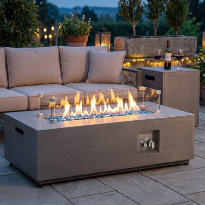 WERPH 42-Inch Propane Fire Pit Table, Rectangular, 60,000 BTU
