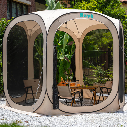 Werph Pop Up Canopy, Portable Canopy Tent with Mesh Mosquito Net, Screen House Room Camping Canopy Shade Tent