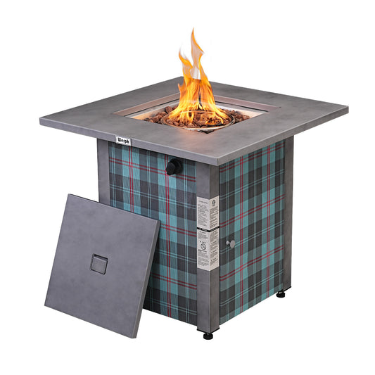 Werph  28" Propane Fire Pit Table, 50,000 BTU Fire Table with Lava Rocks, CSA Certified Gas Fire Pit Table