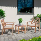 Werph Acacia Wood Patio Furniture Set with Cushions - Outdoor Conversation Set for Porch & Balcony