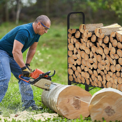 Werph Heavy Duty Outdoor Firewood Rack with Cover - Weather-Resistant Storage