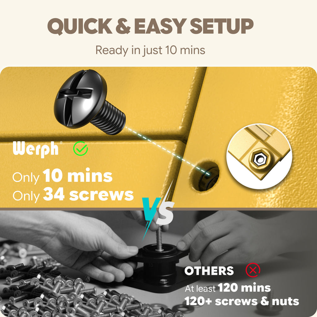 Werph 43 Gallon Dual-Chamber Compost Bin with Gloves for Garden