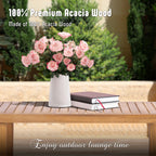 Werph Acacia Wood Patio Furniture Set with Cushions - Outdoor Conversation Set for Porch & Balcony