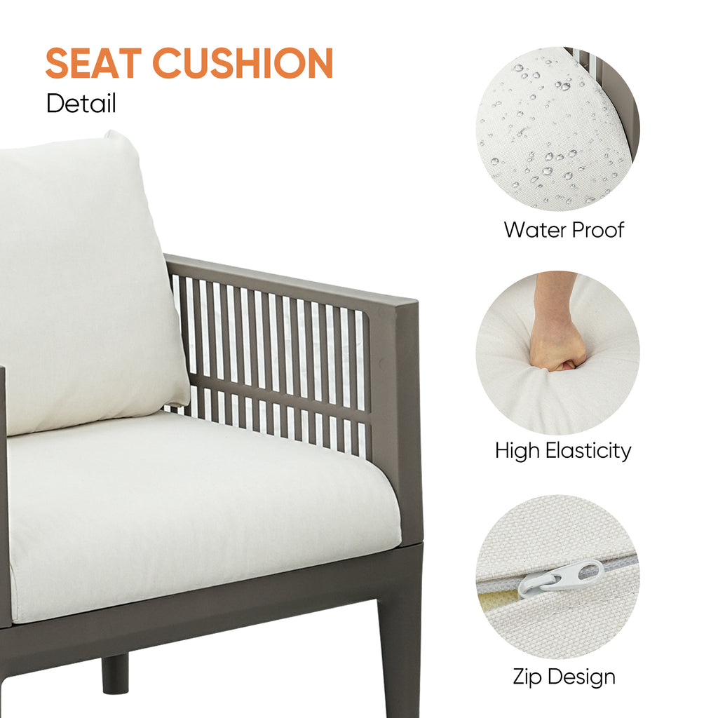 Werph 3-Piece Patio Furniture Set with Washable Cushions - Outdoor Bistro Set for Balcony