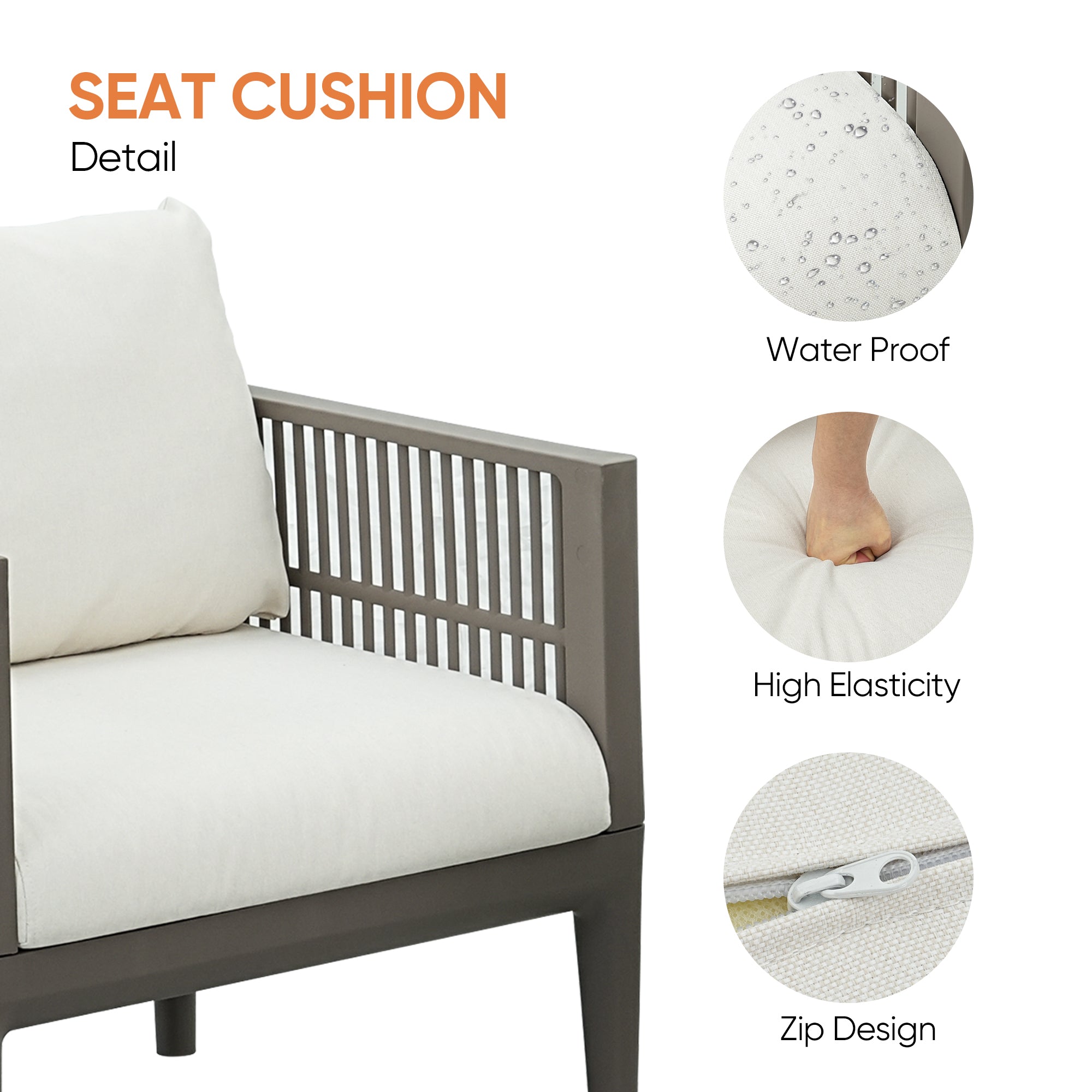 Werph 3-Piece Patio Furniture Set with Washable Cushions - Outdoor Bistro Set for Balcony