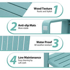 Werph 2-Piece Outdoor Patio Furniture Set - Chair & Side Table for Porch & Balcony