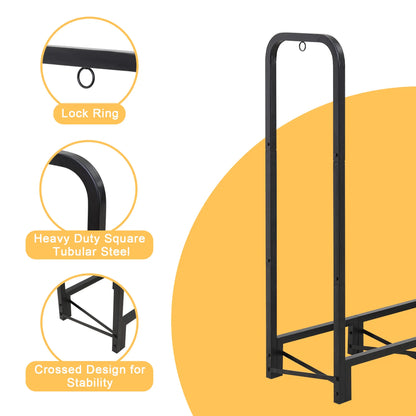 Werph Heavy Duty Outdoor Firewood Rack with Cover - Weather-Resistant Storage