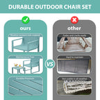 Werph 2-Piece Outdoor Patio Furniture Set - Chair & Side Table for Porch & Balcony