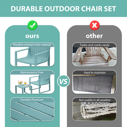 Werph Outdoor Patio Furniture Set, Patio Chairs with Outdoor Table, Front Porch Furniture Patio Chair with Balcony Furniture