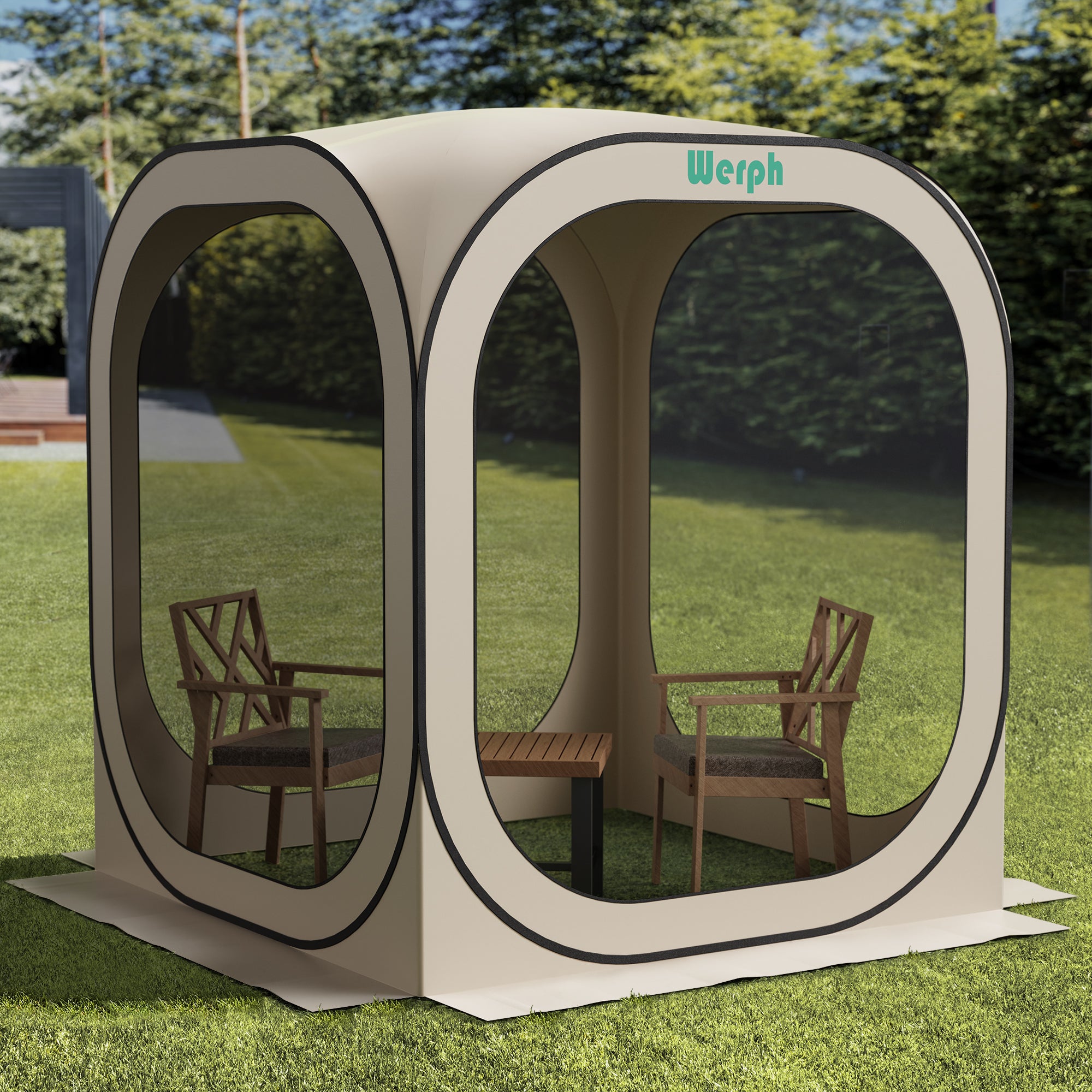 Werph Pop Up Canopy Tent with Mosquito Net - Portable Screen House for Camping & Patio