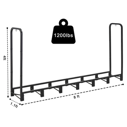 Werph Heavy Duty Outdoor Firewood Rack with Cover - Weather-Resistant Storage