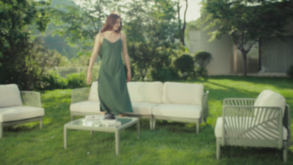 Werph Patio Furniture Set Outdoor Couch Patio Set Patio Sectional Sofa Outdoor Patio Furniture Set with Washable Cushions